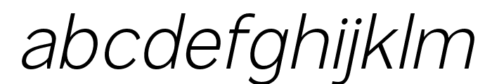 Mesveda-Italic Font LOWERCASE