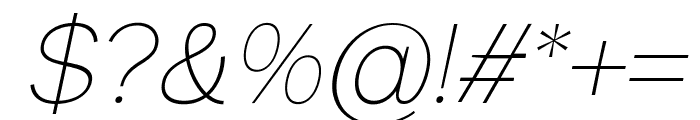 Mesveda Light Italic Font OTHER CHARS