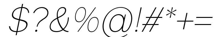 Mesveda-LightItalic Font OTHER CHARS