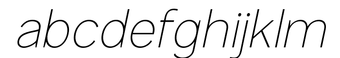 Mesveda-LightItalic Font LOWERCASE