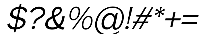 Mesveda Medium Italic Font OTHER CHARS