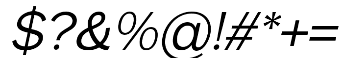 Mesveda-MediumItalic Font OTHER CHARS