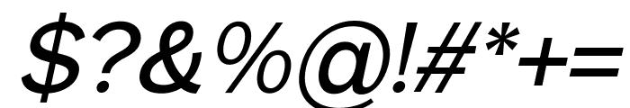 Mesveda Semi Bold Italic Font OTHER CHARS
