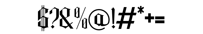 Metal Gothic Regular Font OTHER CHARS