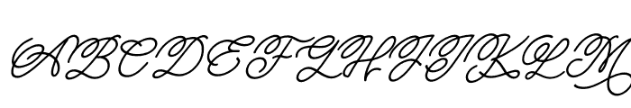 Methamory Italic Font UPPERCASE