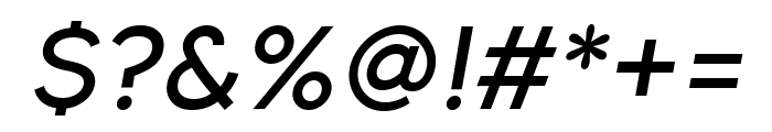 Meticula Medium Italic Font OTHER CHARS