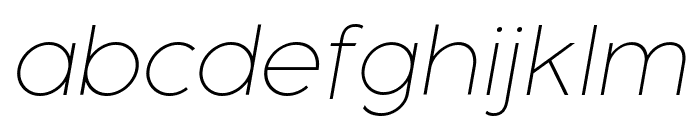 Meticula Thin Italic Font LOWERCASE