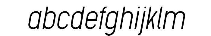 Metroland-LightItalic Font LOWERCASE