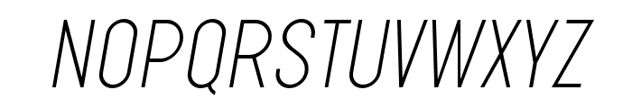 Metroland-ThinItalic Font UPPERCASE