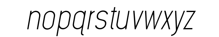 Metroland-ThinItalic Font LOWERCASE