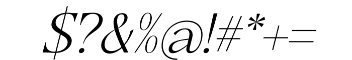 Metrolin Italic Font OTHER CHARS