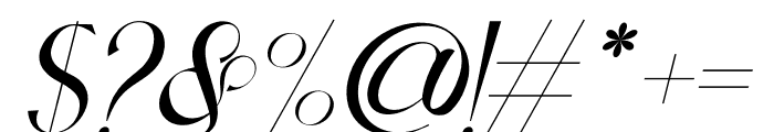 Mhonega Wylkins Italic Font OTHER CHARS