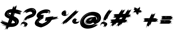 Michaelbrush Bold Italic Font OTHER CHARS
