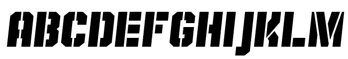 MidfieldStencil-Oblique Font LOWERCASE