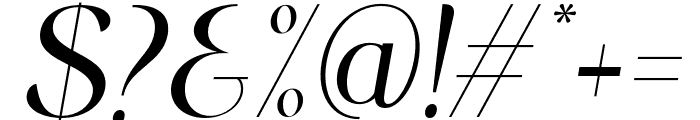MidlandLuxuryItalic-Medium Font OTHER CHARS
