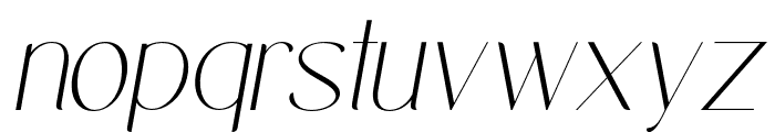 MidlandLuxuryItalic-Thin Font LOWERCASE