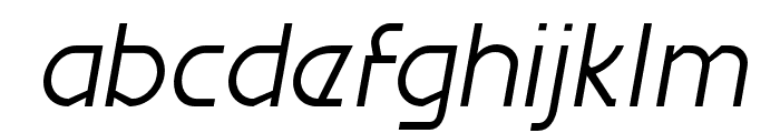 Migelo Extra Light Italic Font LOWERCASE