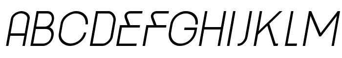 Migelo Thin Italic Font UPPERCASE