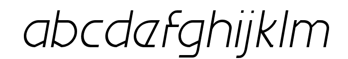 Migelo Thin Italic Font LOWERCASE