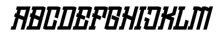 Mightyne-BoldItalic Font UPPERCASE