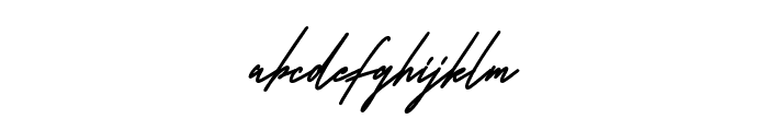 Milatones signature Font LOWERCASE