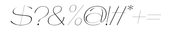 Mileur Italic Font OTHER CHARS
