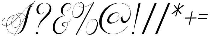 Miligant Caligraphy Font OTHER CHARS