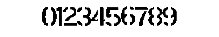Military Glitch Stencil Regular Font OTHER CHARS