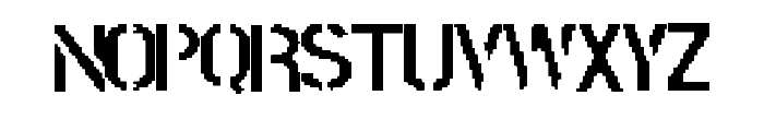 Military Glitch Stencil Regular Font LOWERCASE