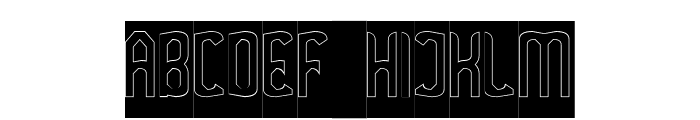 Military Phonetic-Hollow-Invers Font UPPERCASE
