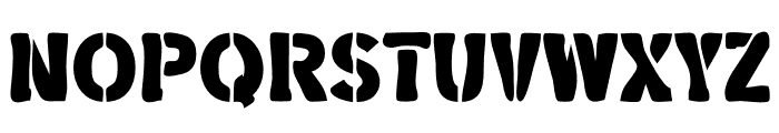 Military Stencil Font LOWERCASE