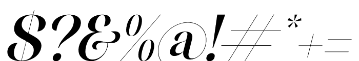 Milkalte Italic Font OTHER CHARS