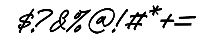 Milo North Italic Font OTHER CHARS