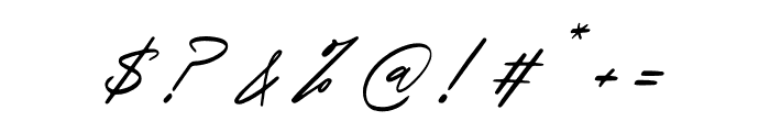 Milogante Shuttker Italic Font OTHER CHARS