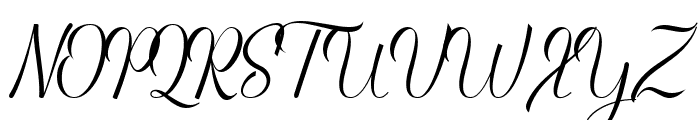 Mimosa Script Font UPPERCASE