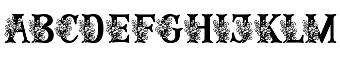 Mina Flower Font UPPERCASE