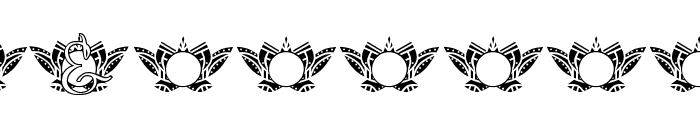 Mind Lotus Mandala Monogram Font OTHER CHARS