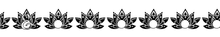 Mindful Lotus Mandala Monogram Font OTHER CHARS