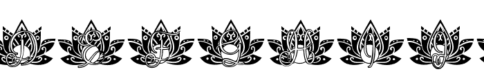 Mindful Lotus Mandala Monogram Font UPPERCASE