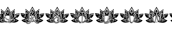 Mindful Lotus Mandala Monogram Font UPPERCASE