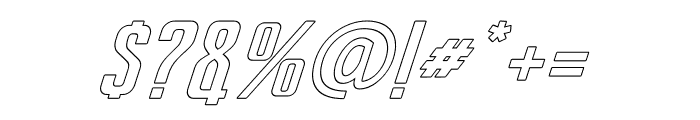 Mindset Outline Italic Font OTHER CHARS