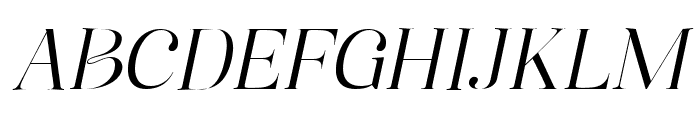 Mingolia Display Light Oblique Font UPPERCASE