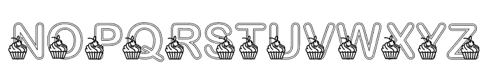 Mini Cupcake Decorative Font UPPERCASE