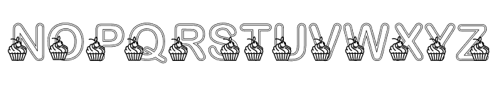 Mini Cupcake Decorative Font LOWERCASE