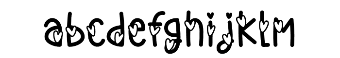Mini Hearts Font LOWERCASE