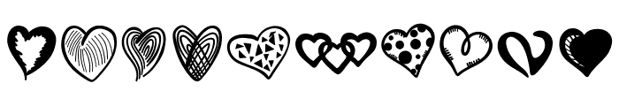 Minimal heart Font OTHER CHARS