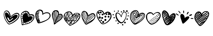 Minimal heart Font UPPERCASE