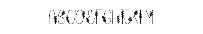 Minimalist Flower Font LOWERCASE