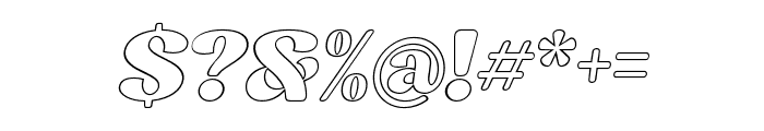 Minya-Outline-Italic Font OTHER CHARS