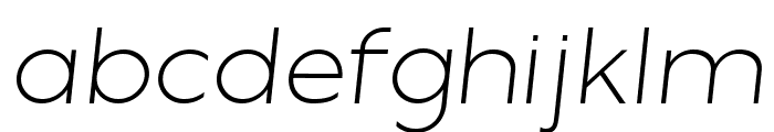 Misegar Extra Light Italic Font LOWERCASE